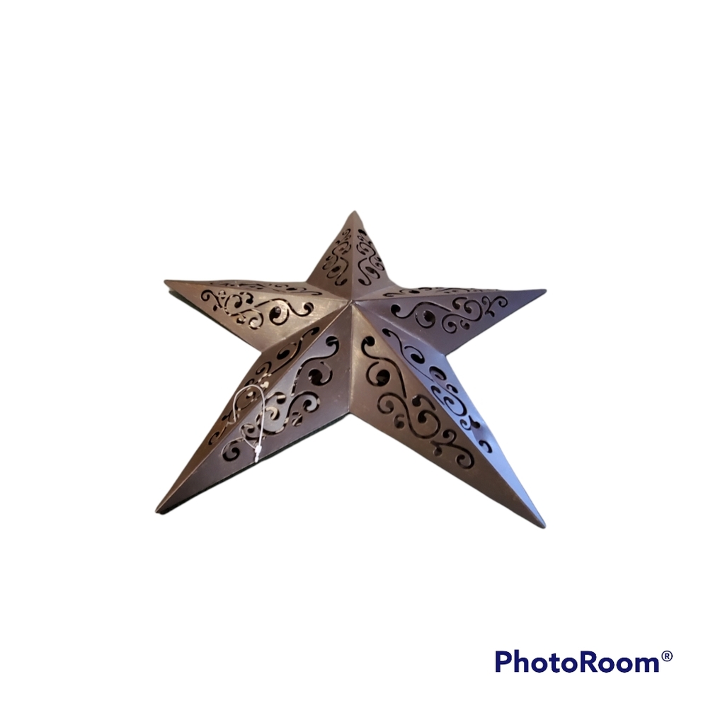Decor Primitive Farmhouse Star Battery Operated Hanging Sign New Without tag - Picture 8 of 9